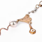 1990 Thomas Mann Techno Romantic Mixed Metals Necklace