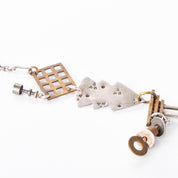 1990 Thomas Mann Techno Romantic Mixed Metals Necklace