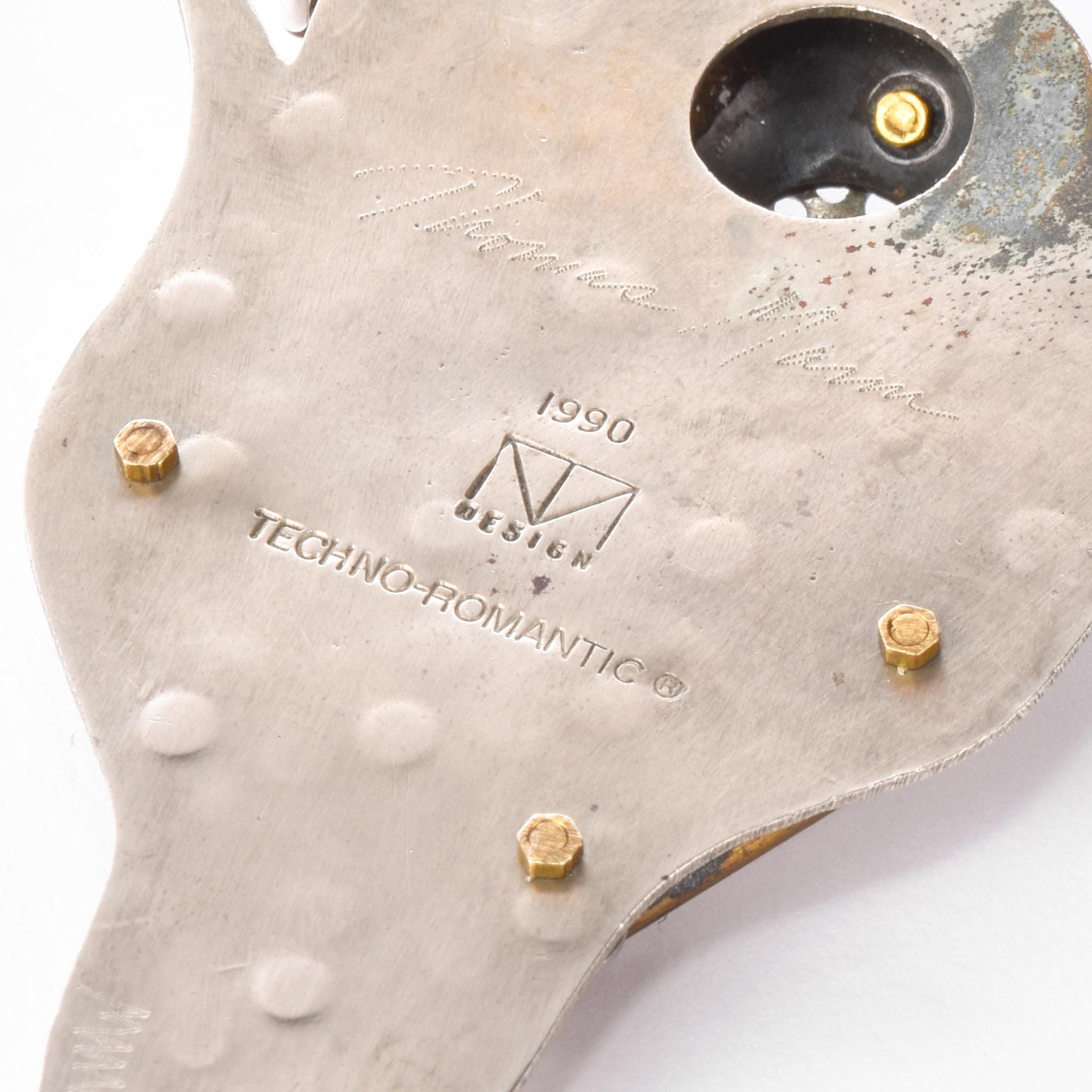 1990 Thomas Mann Techno Romantic Mixed Metals Necklace