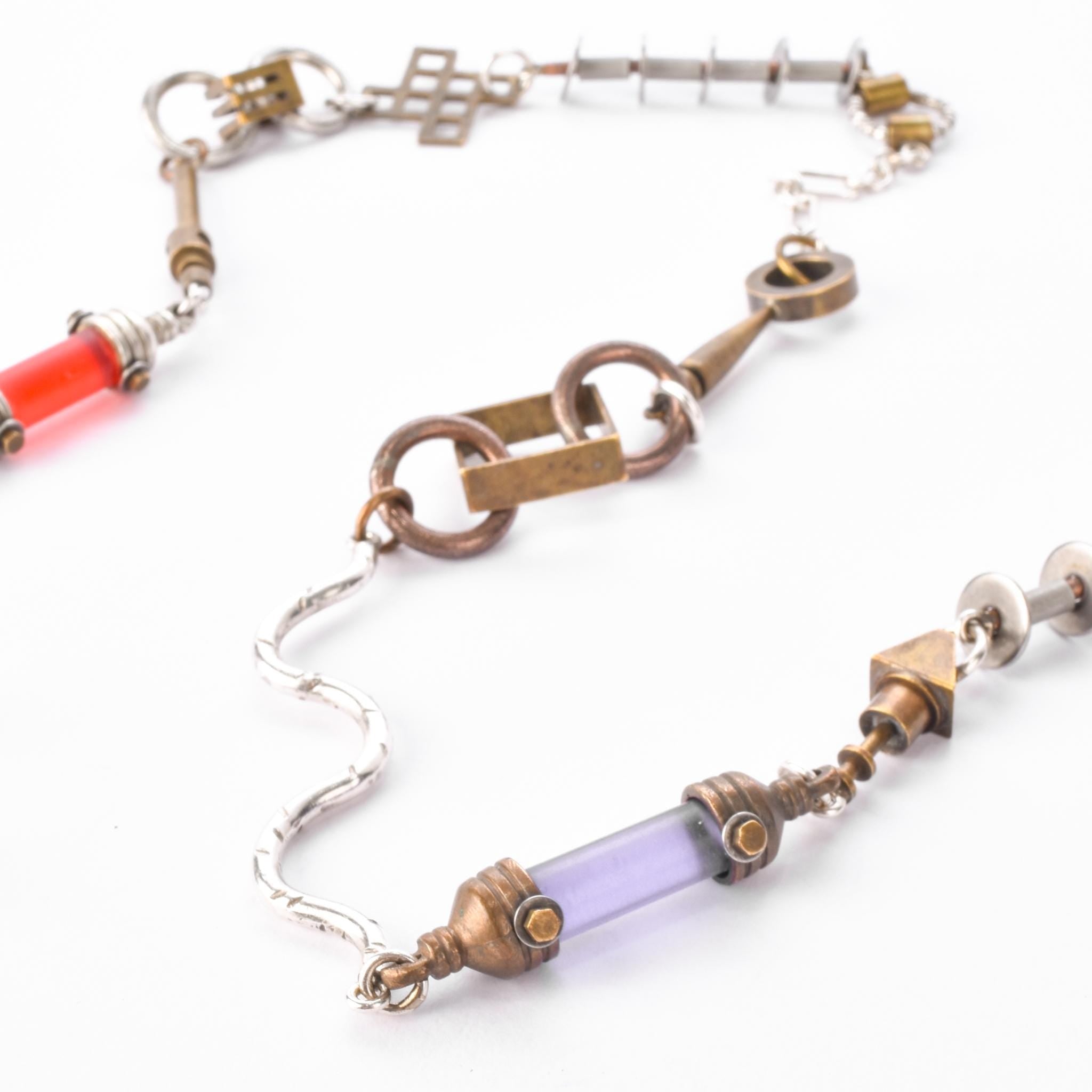 Collection of Signed Thomas Mann Techno-Romantic Mixed-Metal Jewelry