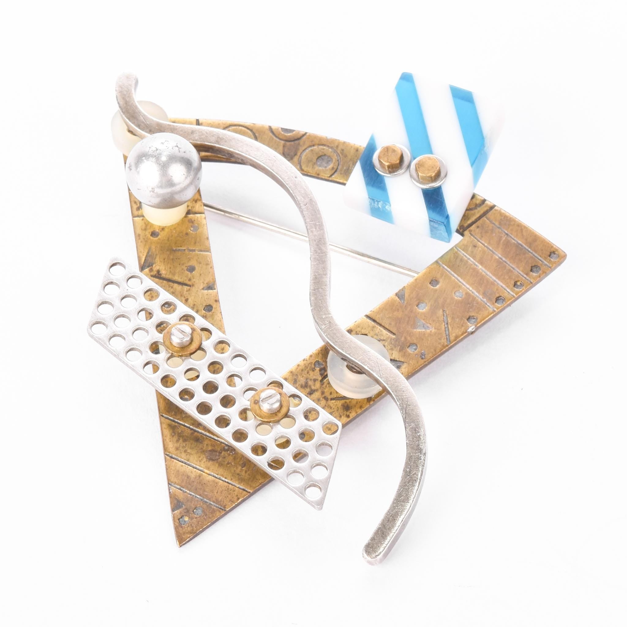 Collection of Signed Thomas Mann Techno-Romantic Mixed-Metal Jewelry