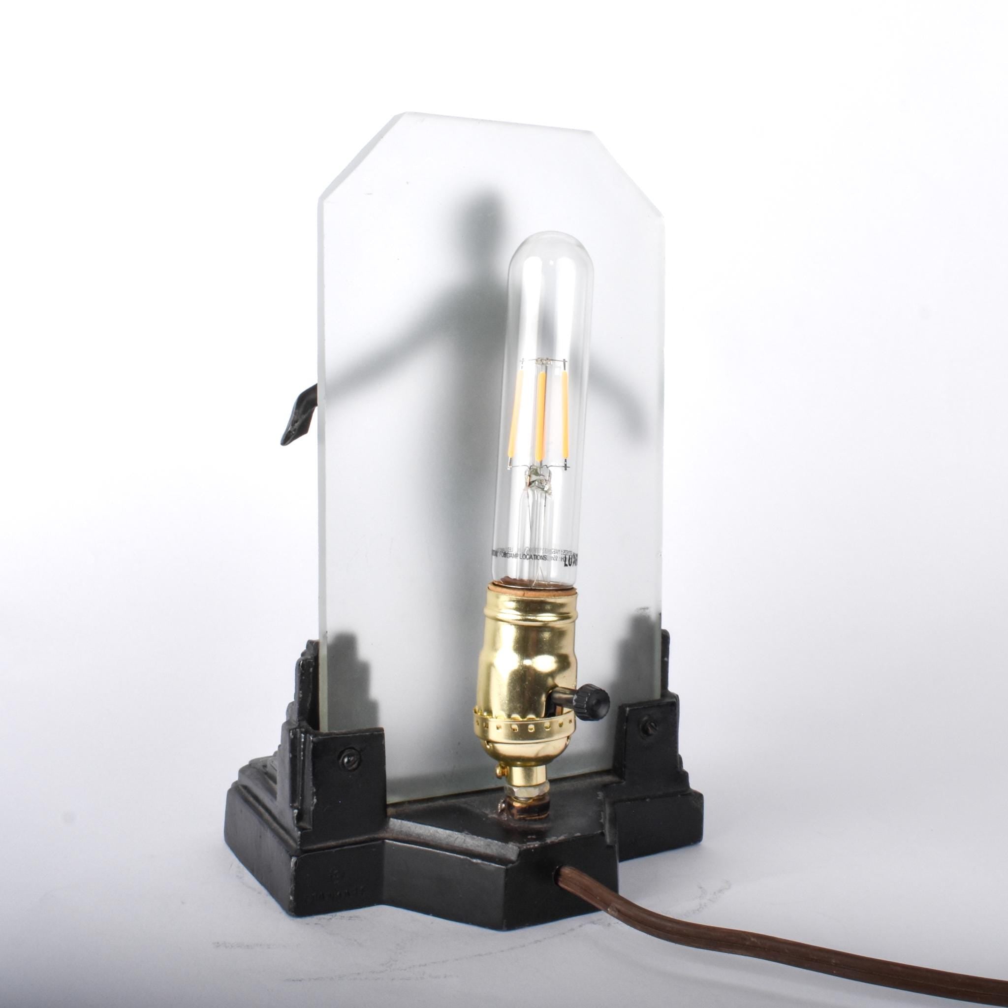 1928 Art Deco Frankart Metal Figural Female Table Lamp