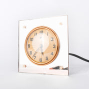 1930's General Electric Art Deco Electric Mantel Clock with Rose Mirror