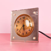 1930's General Electric Art Deco Electric Mantel Clock with Rose Mirror