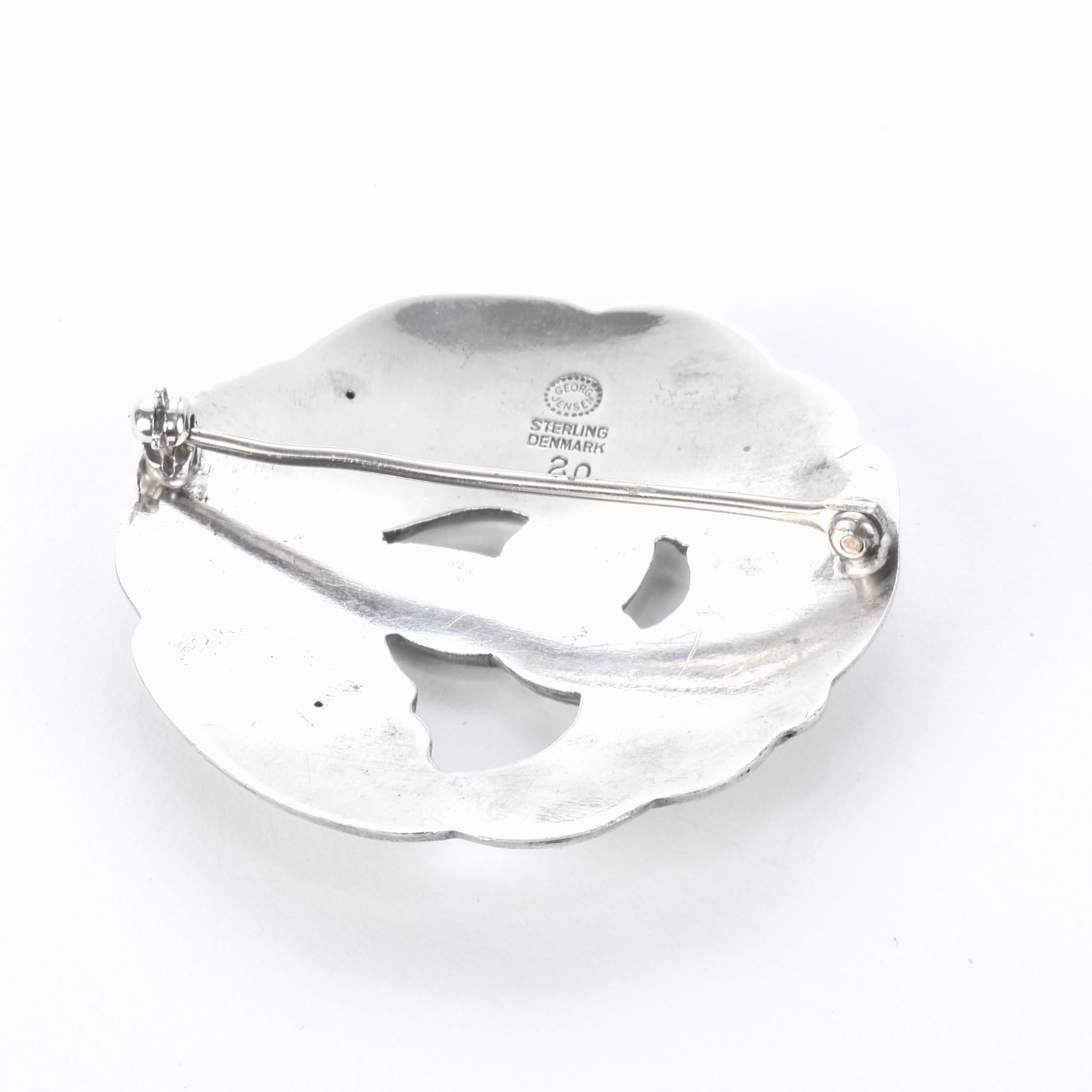 1930's-1940's Georg Jensen Art Nouveau #20 Sterling Silver Brooch