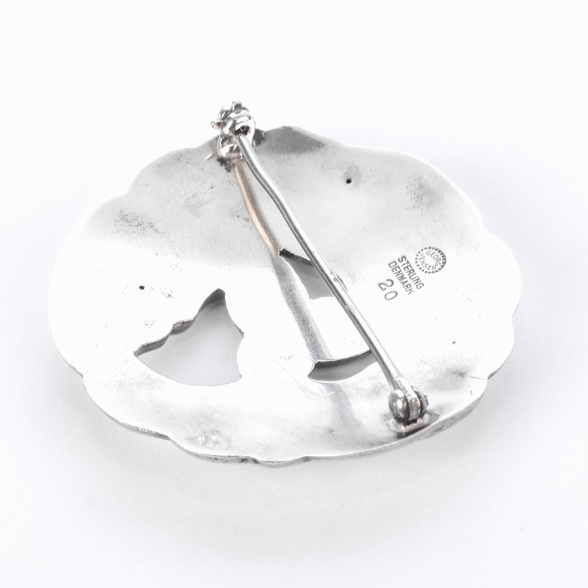 1930's-1940's Georg Jensen Art Nouveau #20 Sterling Silver Brooch