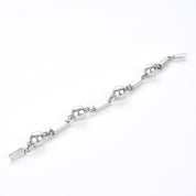 Mexican Sterling Silver Ball and Bar Chain Link Bracelet