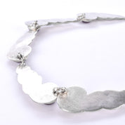 Sterling Silver and Amethyst Swirl-Link Collar Necklace