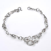 Sterling Silver Abstract Modernist Vine Necklace