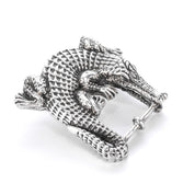 Sterling Silver Alligator Belt Buckle Set