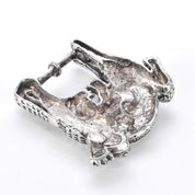 Sterling Silver Alligator Belt Buckle Set