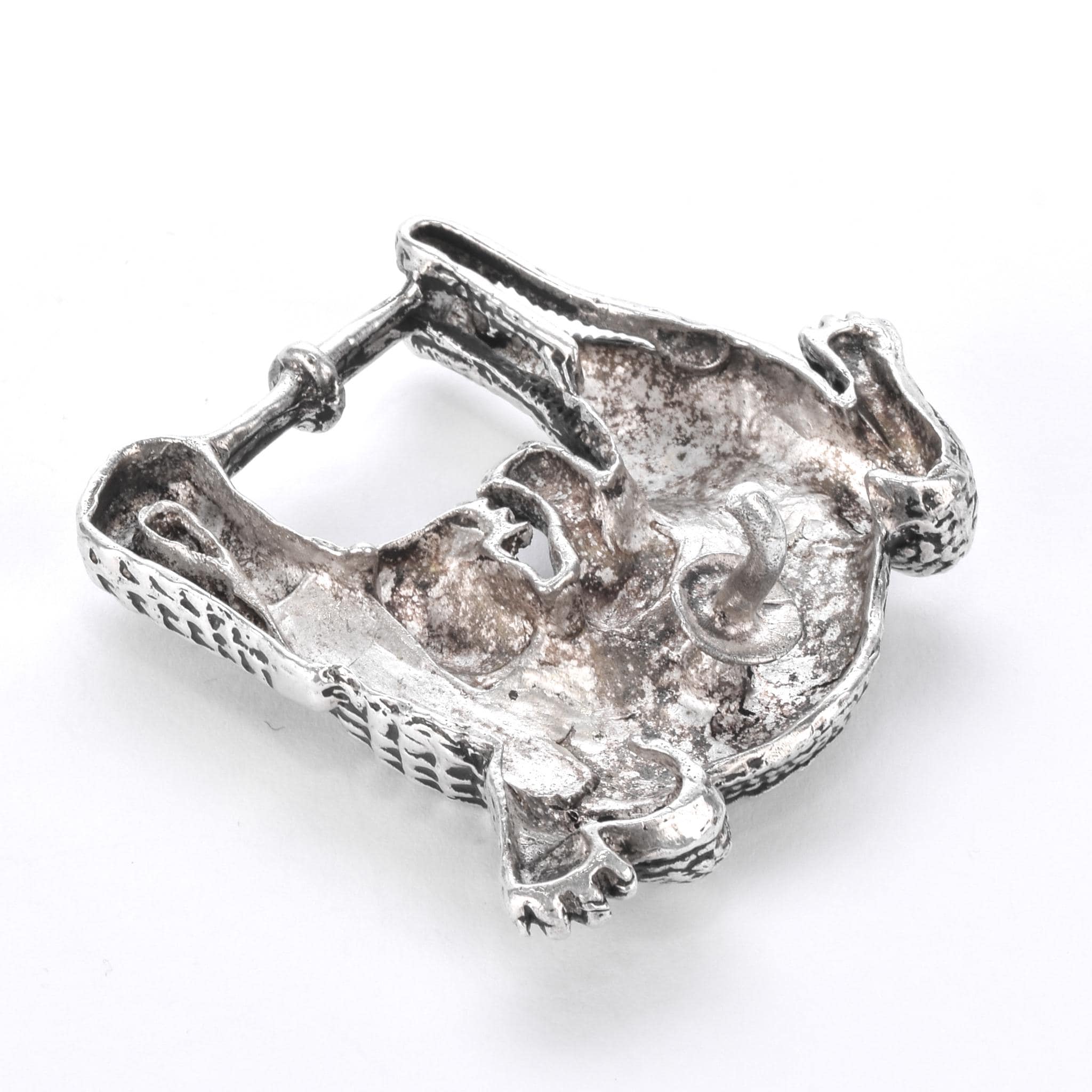 Sterling Silver Alligator Belt Buckle Set