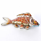 1920's Chinese Articulated Cloisonné Enamel Koi Fish Pendant Collection