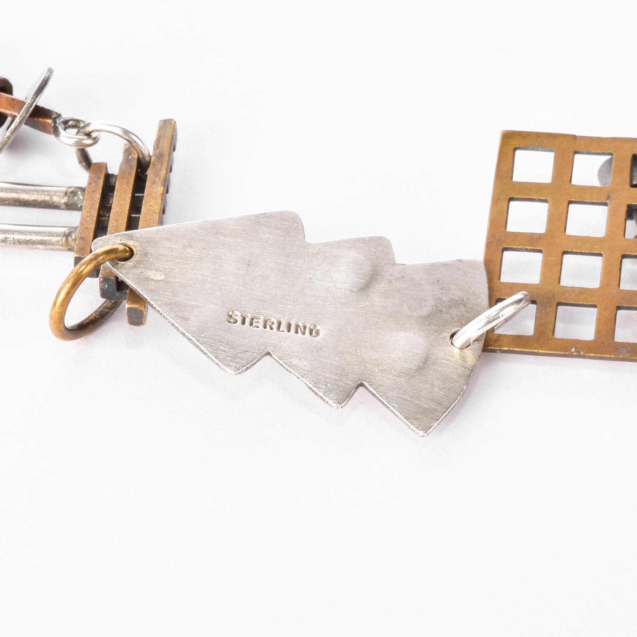 1990 Thomas Mann Techno Romantic Mixed Metals Necklace