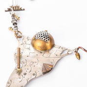 1990 Thomas Mann Techno Romantic Mixed Metals Necklace