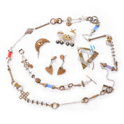 Collection of Signed Thomas Mann Techno-Romantic Mixed-Metal Jewelry