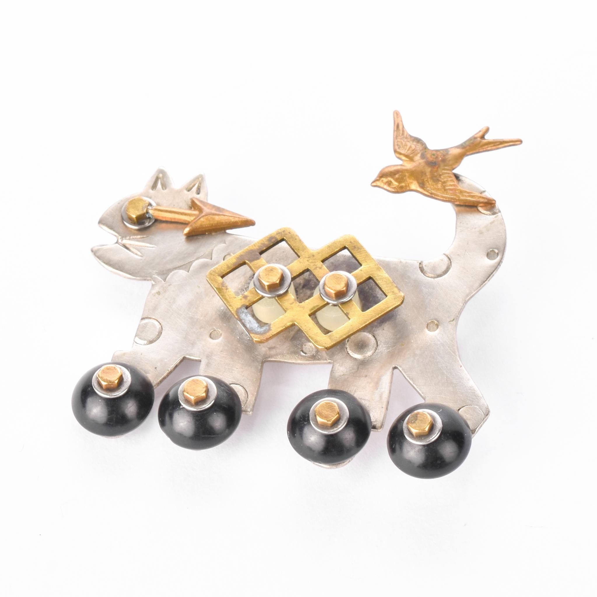 Collection of Signed Thomas Mann Techno-Romantic Mixed-Metal Jewelry