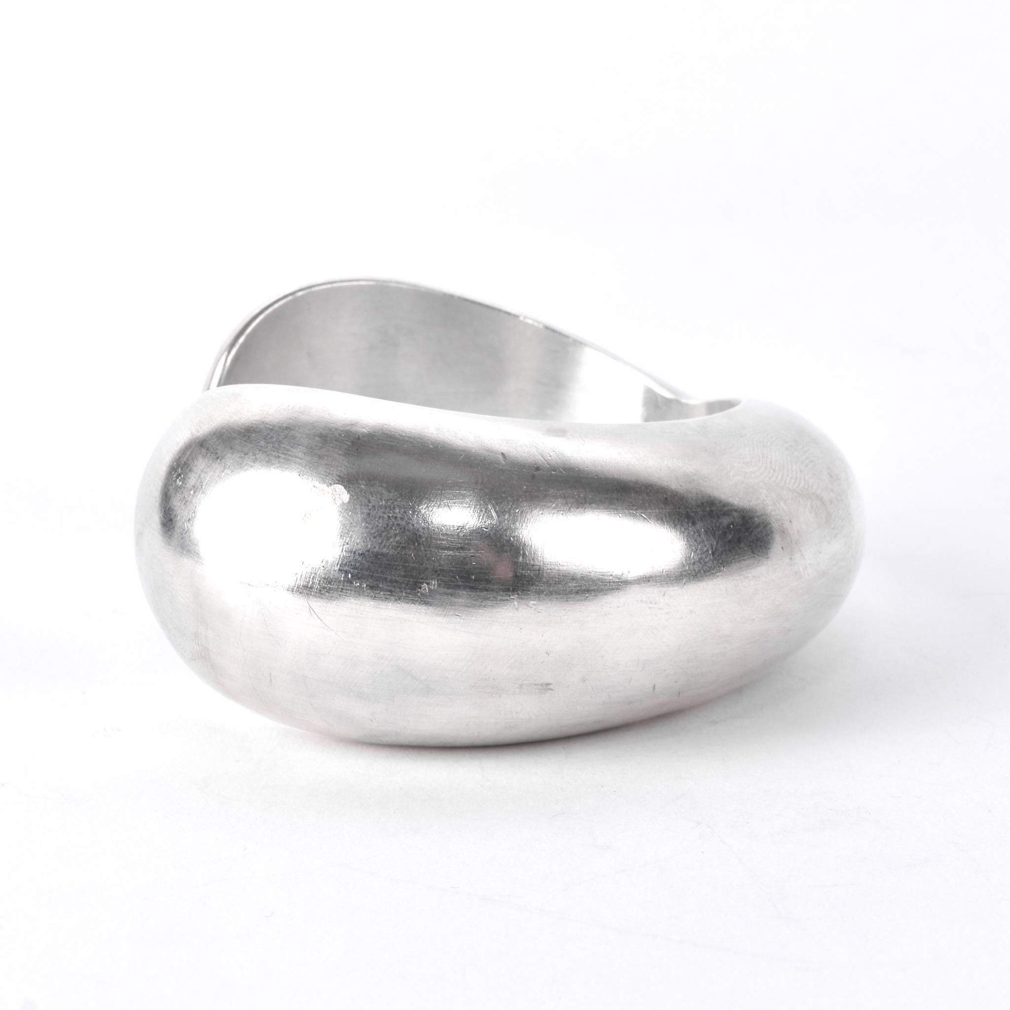 Sterling Silver Modernist Asymmetrical Silver Cuff