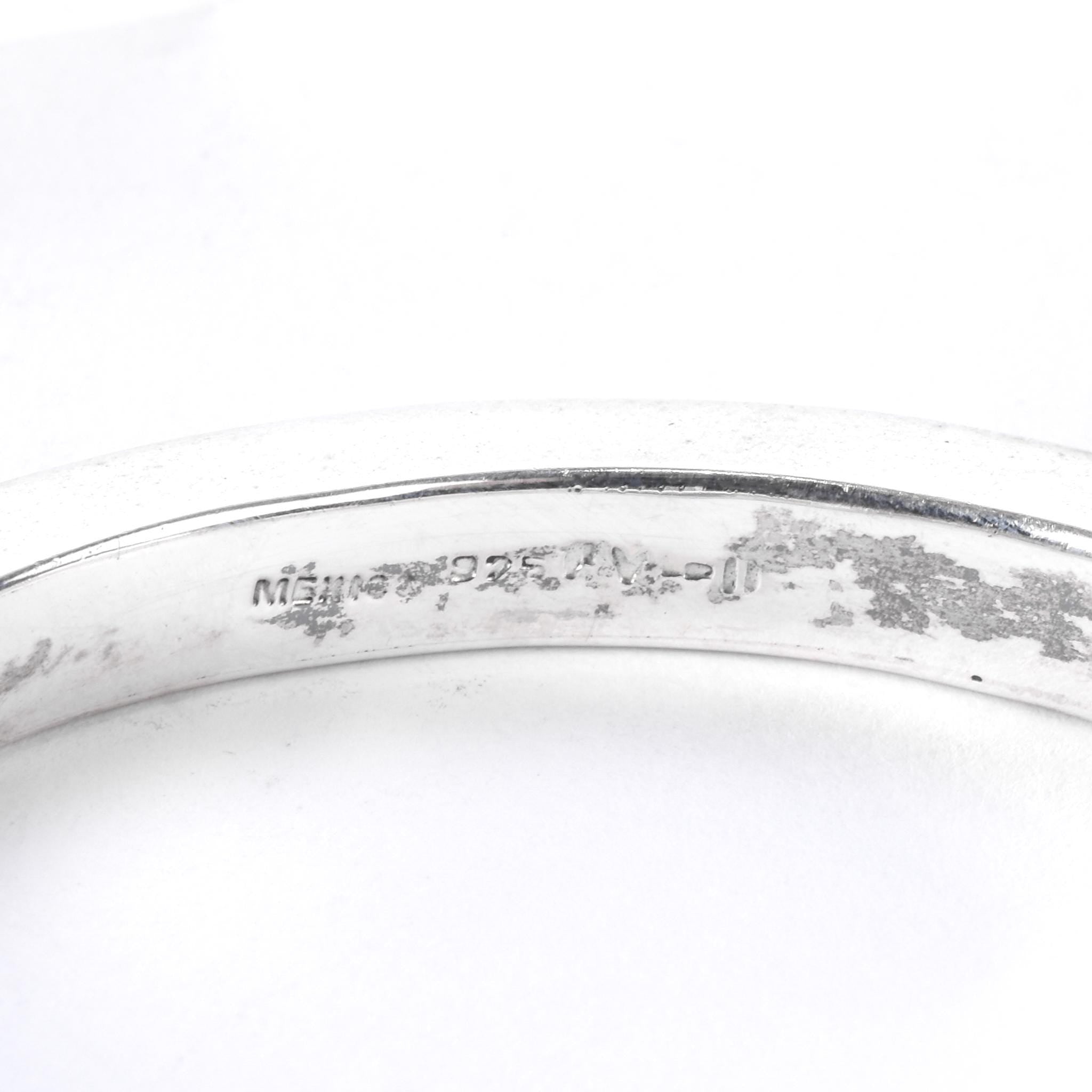 Taxco Sterling Silver Multi-Gemstone Inlay Bangle Bracelet