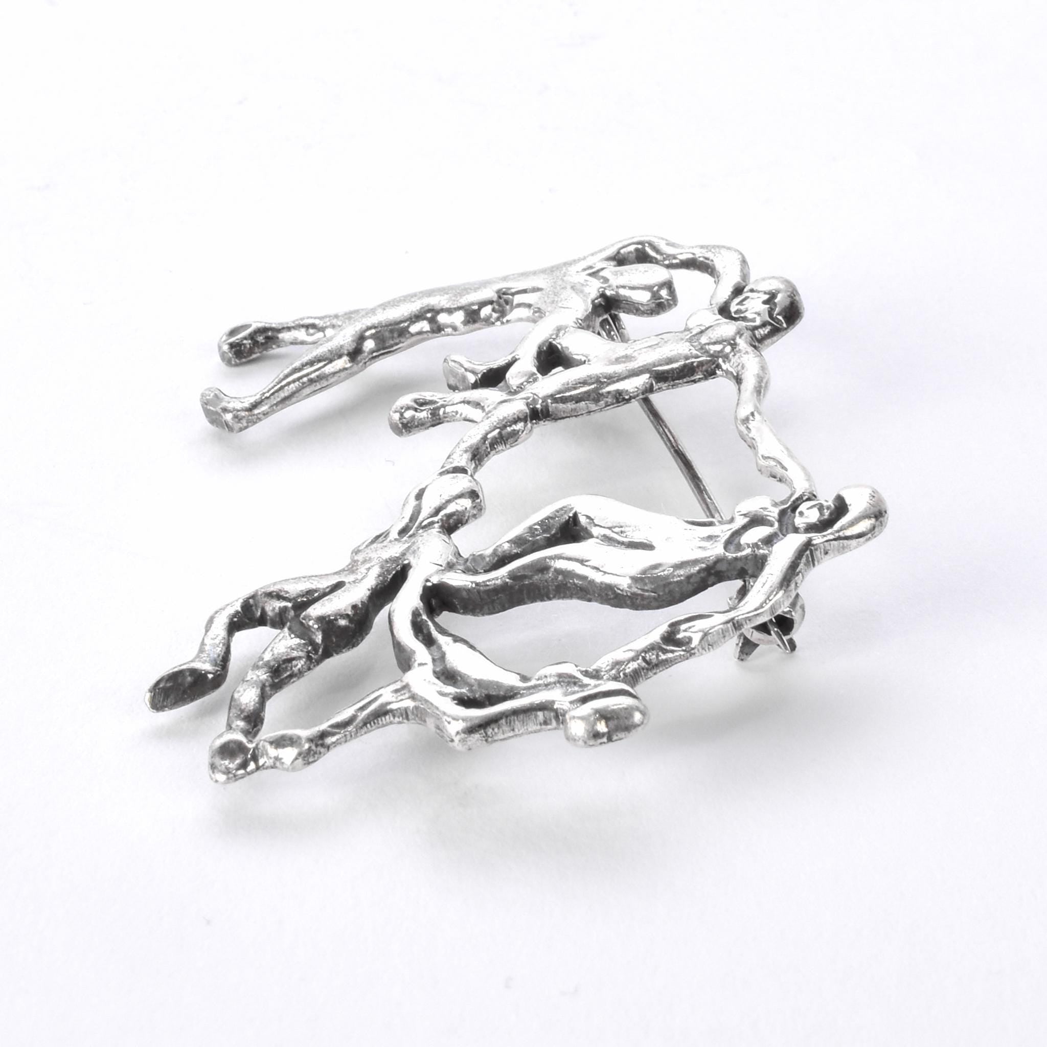 Sterling Silver "La Danse" by Matisse Recreation Brooch
