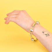 Mexican Sterling Silver Ball and Bar Chain Link Bracelet