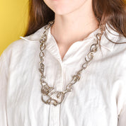 Sterling Silver Abstract Modernist Vine Necklace