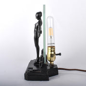 1928 Art Deco Frankart Metal Figural Female Table Lamp