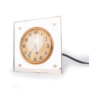 1930's General Electric Art Deco Electric Mantel Clock with Rose Mirror