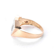 10K Gold and Diamond Poker Flush Men's Statement Ring