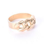 10K Gold Cuban Link Men's Statement Ring