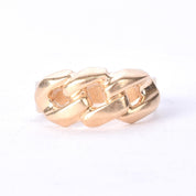 10K Gold Cuban Link Men's Statement Ring