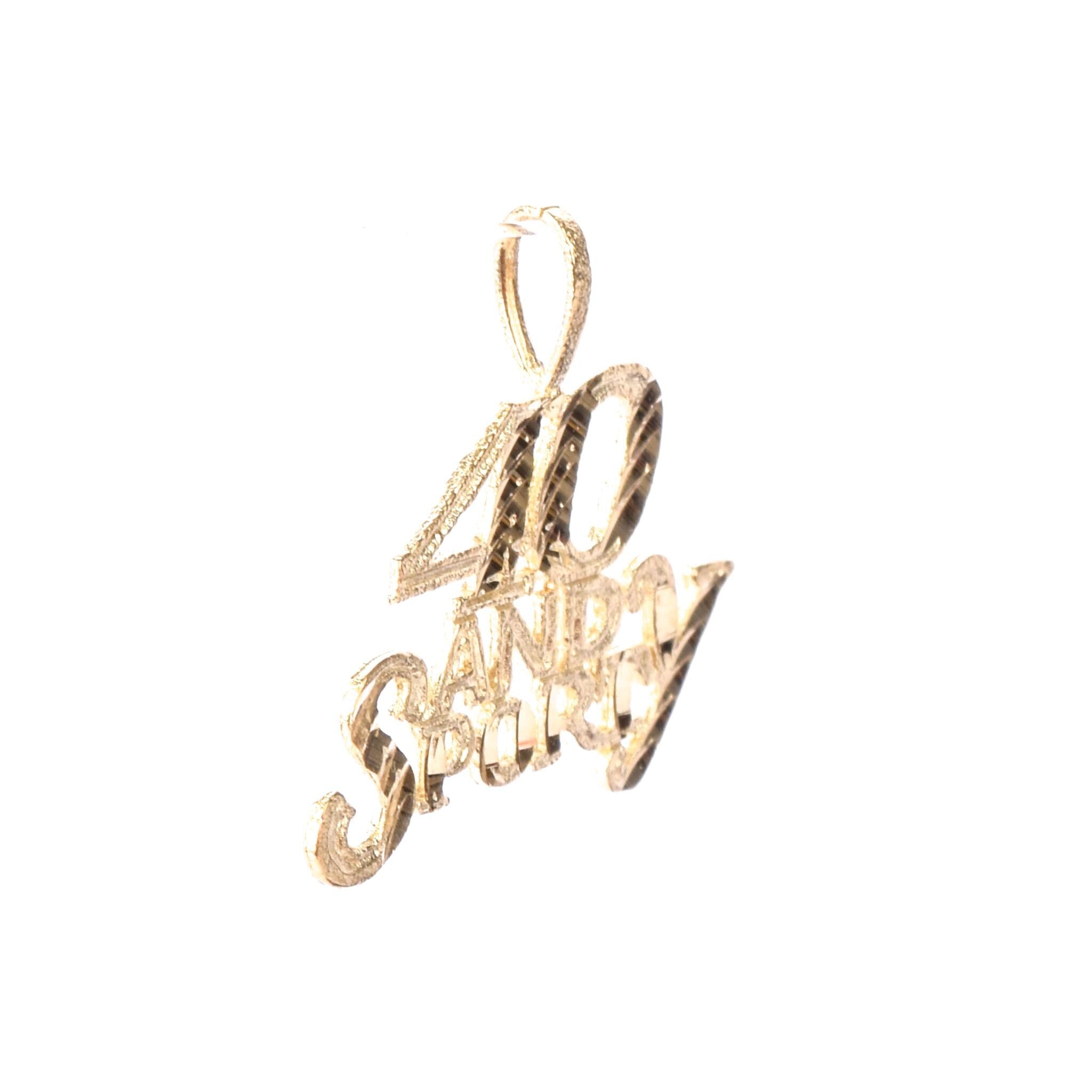14K Gold "40 And Sporty" Charm