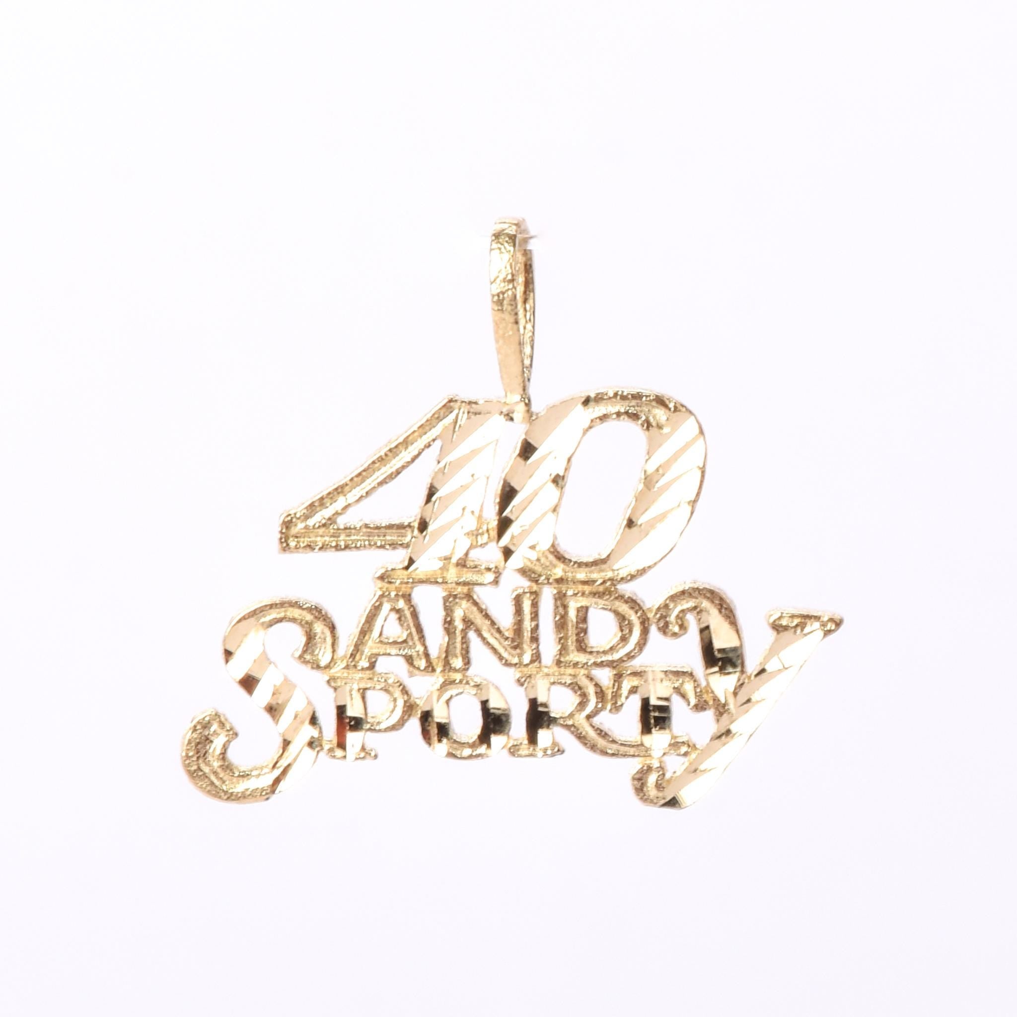 14K Gold "40 And Sporty" Charm