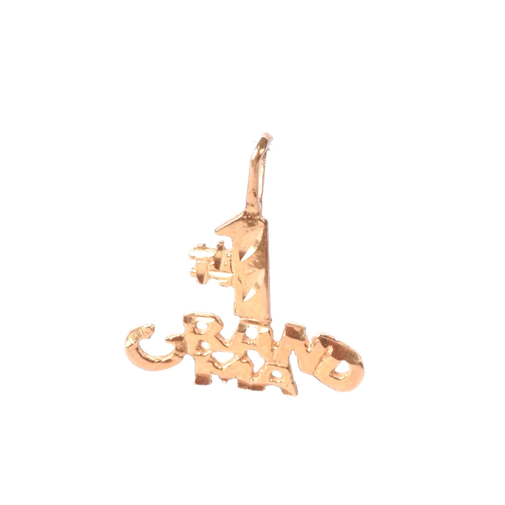 14K Gold "#1 Grandma" Charm