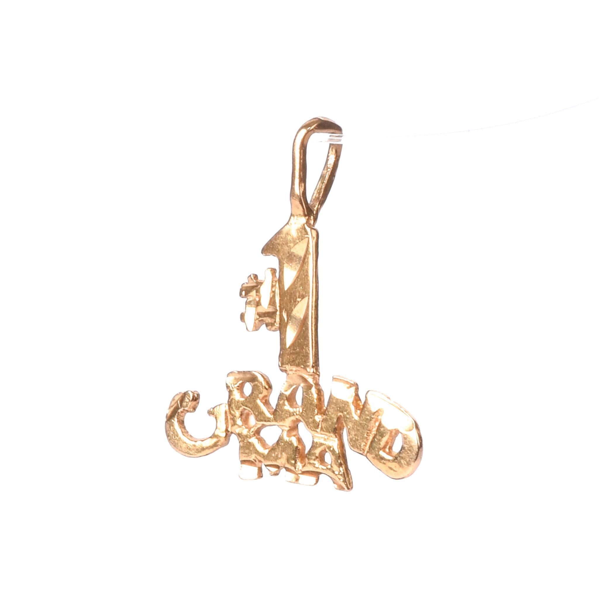 14K Gold "#1 Grandma" Charm
