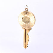 House Key Pendant with 14K Gold Medallion