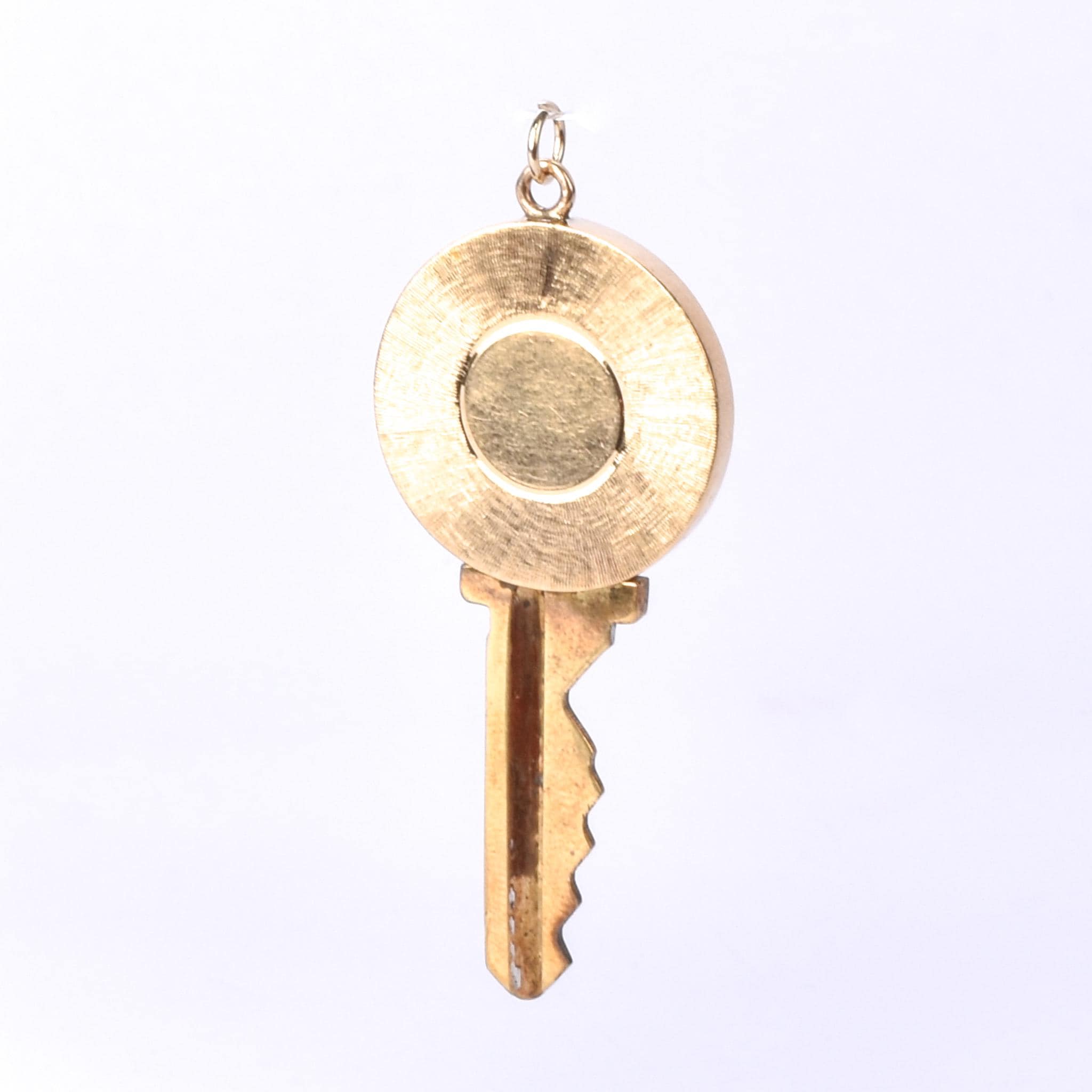 House Key Pendant with 14K Gold Medallion