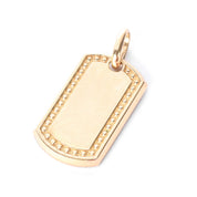 10K Gold Dog Tag Pendant
