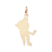 14K Gold Hockey Player Charm