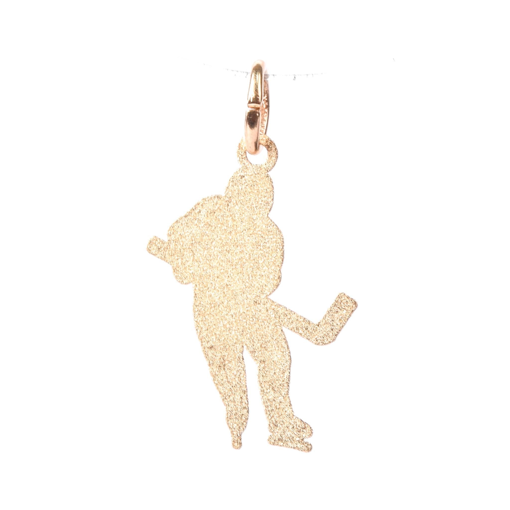 14K Gold Hockey Player Charm