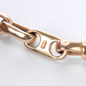 10K Two-Tone Gold Paperclip and Barrel Spring Link Bracelet