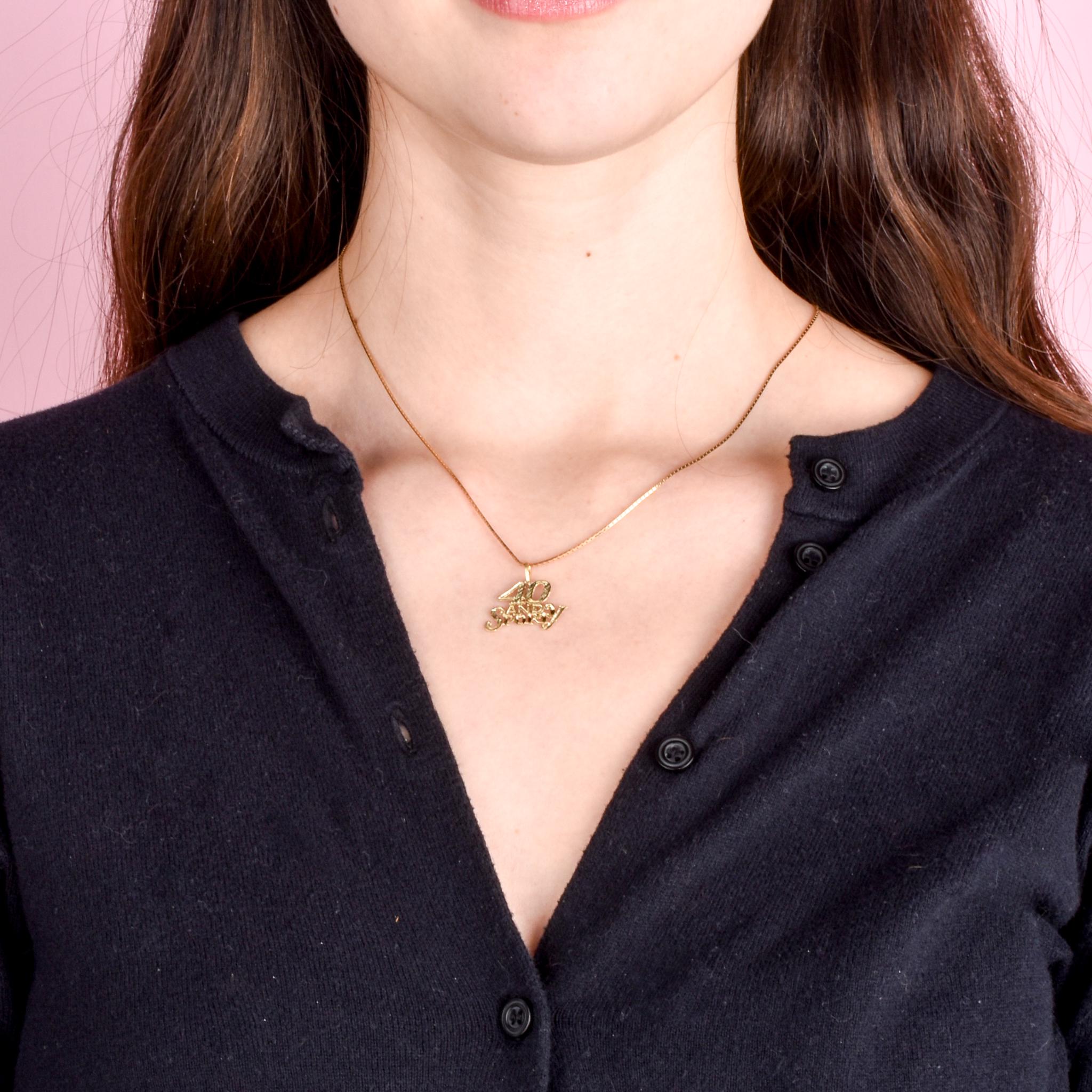 14K Gold "40 And Sporty" Charm