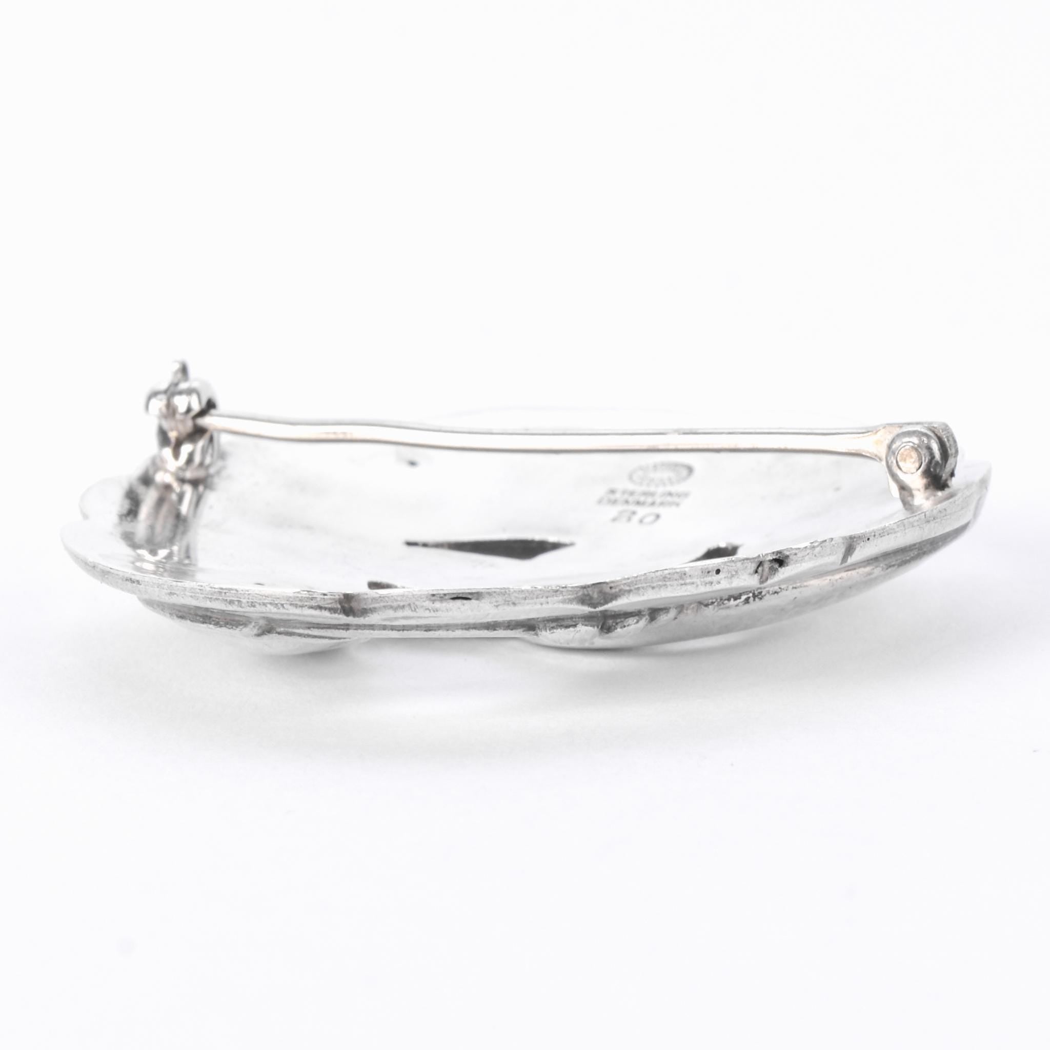 1930's-1940's Georg Jensen Art Nouveau #20 Sterling Silver Brooch