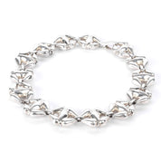 Sterling Silver Puffy X-Link Chain Link Necklace