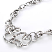 Sterling Silver Abstract Modernist Vine Necklace