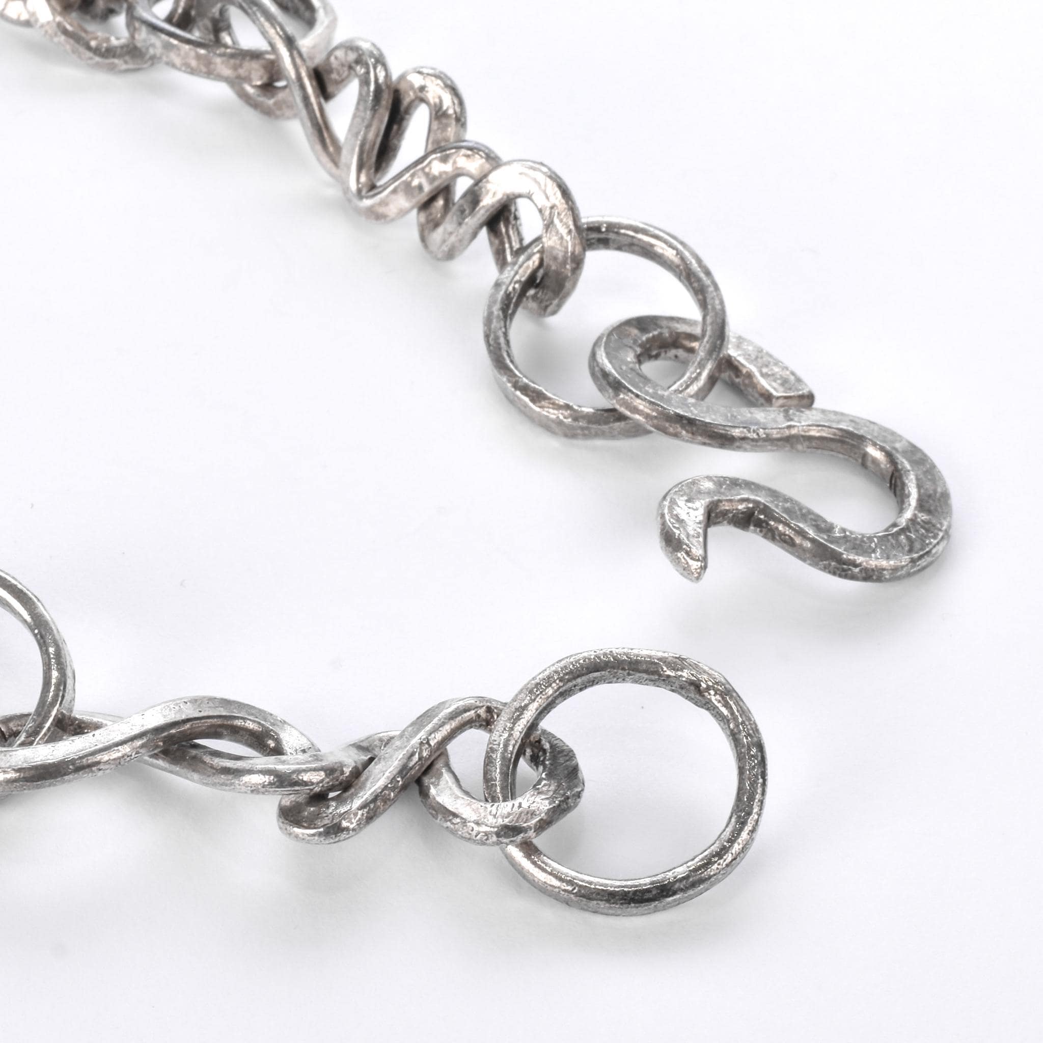 Sterling Silver Abstract Modernist Vine Necklace