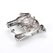 Sterling Silver Alligator Belt Buckle Set
