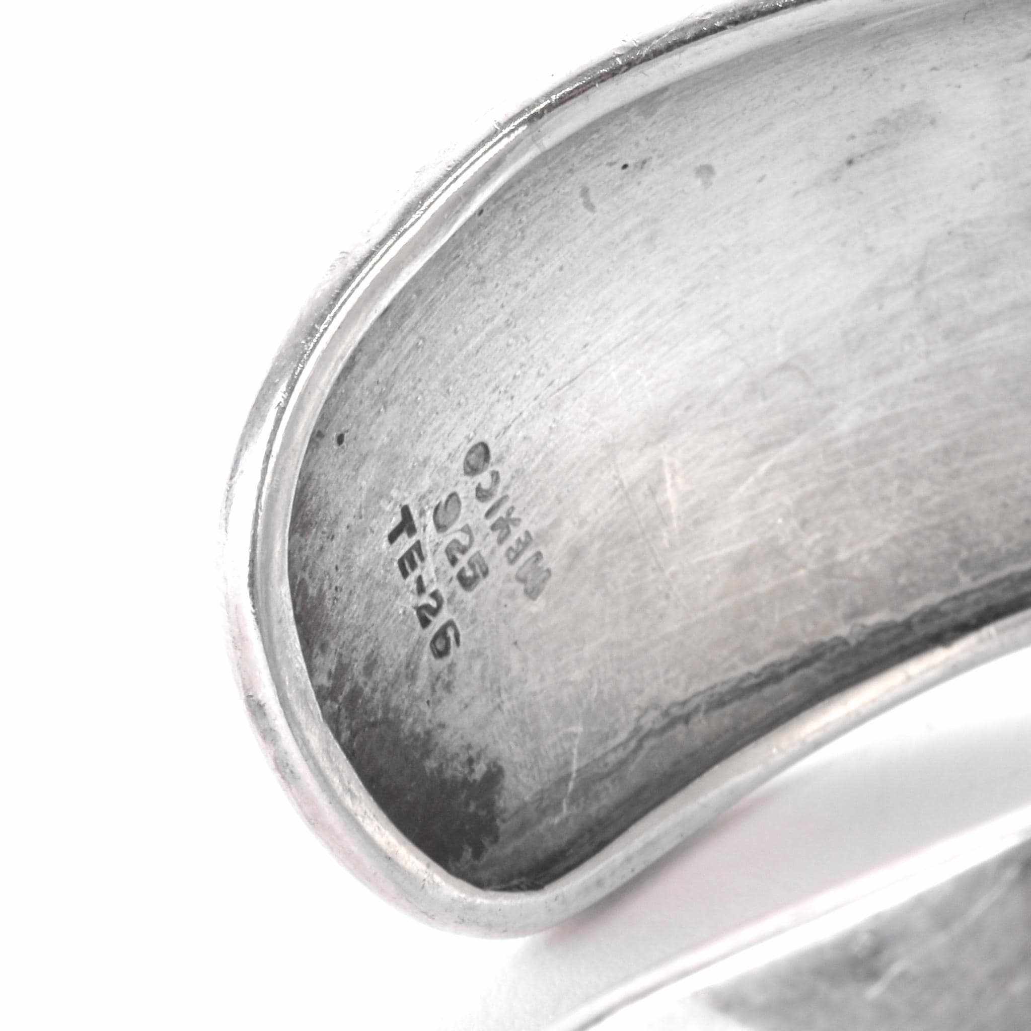 Sterling Silver Taxco Modernist Wavy Cuff Bracelet