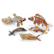 1920's Chinese Articulated Cloisonné Enamel Koi Fish Pendant Collection