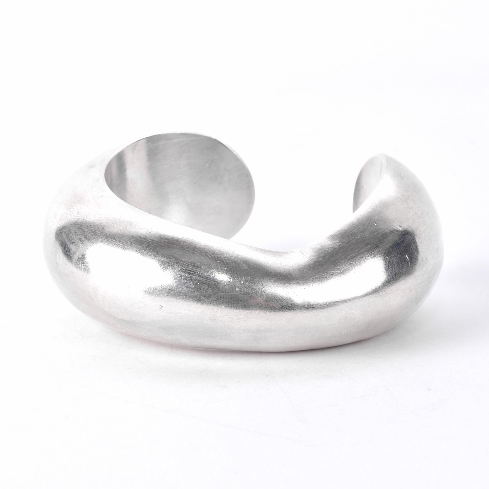 Sterling Silver Modernist Asymmetrical Silver Cuff